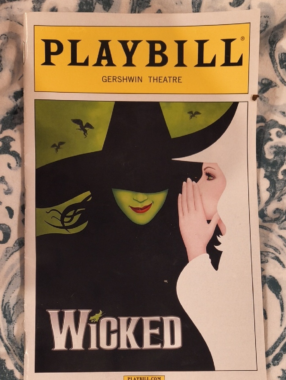 PLAYBILL Wicked Playbill - Green and Black